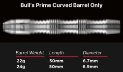 Preview: Bull's Prime Curved CP Steeltip Barrels Only