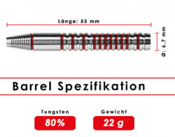 Karella Steeldarts Barrels Profi Line PL-01 22 gr.
