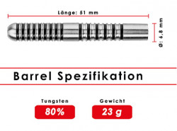 Karella Steeldarts Barrels Profi Line PL-03 23 gr.