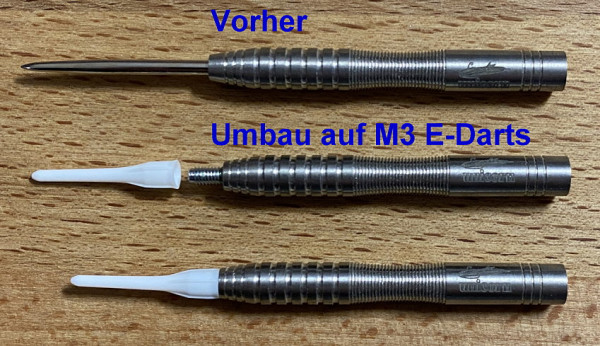 Steel-Darts umbauen auf M3 E-Darts