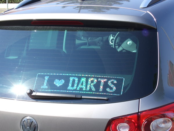 I Love Darts KFZ Schild