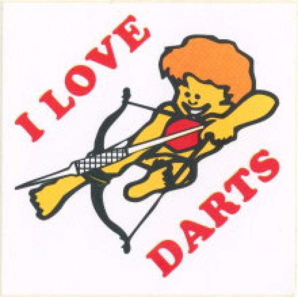 Aufkleber I love Darts" 2"