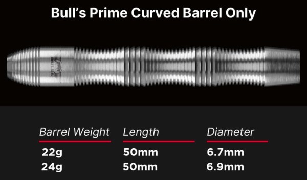 Bull's Prime Curved CP Steeltip Barrels Only