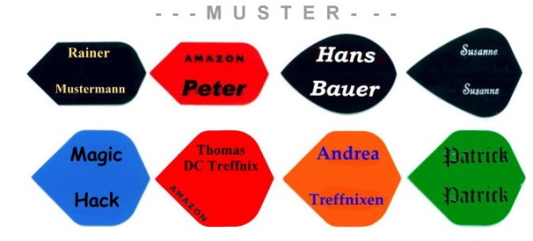 10 Sätze Druckflights Poly 75