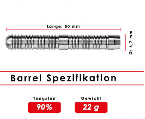 Karella Steeldarts Barrels Profi Line PL-10 22 gr.