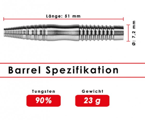 Karella Steeldarts Barrels Profi Line PL-11 23 gr.
