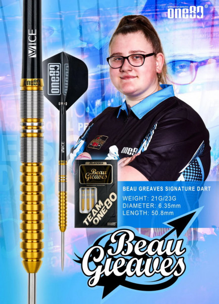 one80 BEAU GREAVES SIGNATURE Steel Darts 21 gr.