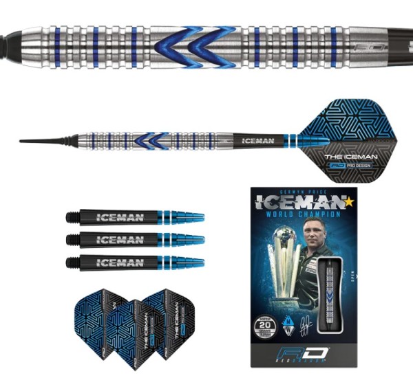20gr. Red Dragon Gerwyn Price "Iceman" Midnight Edition E-Darts