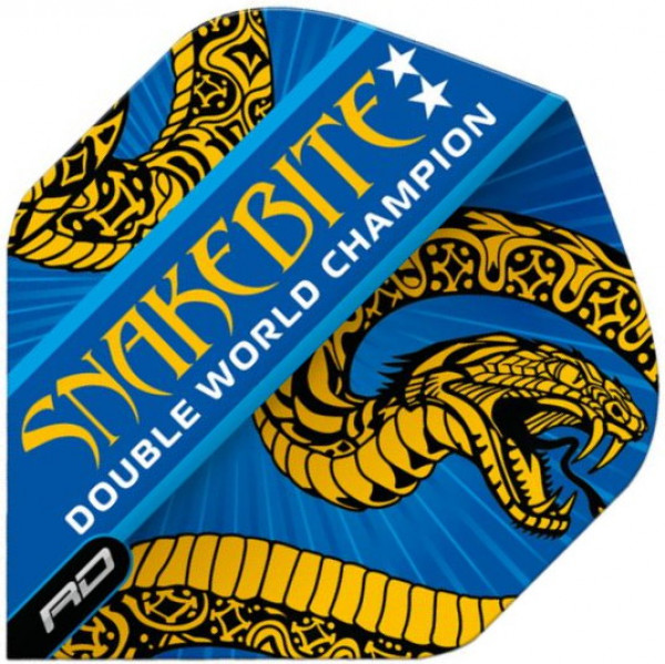 Peter Wright Snakebite Ionic Blue & Gold Dart Flights