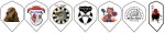5 Set Logo/Foto-Flights in 75 mic. 2-Seitig bedruckt
